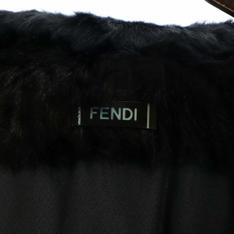 フェンディ FENDI ダウンジャケット フェイクファー 切替 ジップ