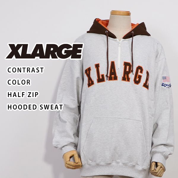 XLARGE】ASH エクストララージ ハーフジップパーカー 22年秋冬新作