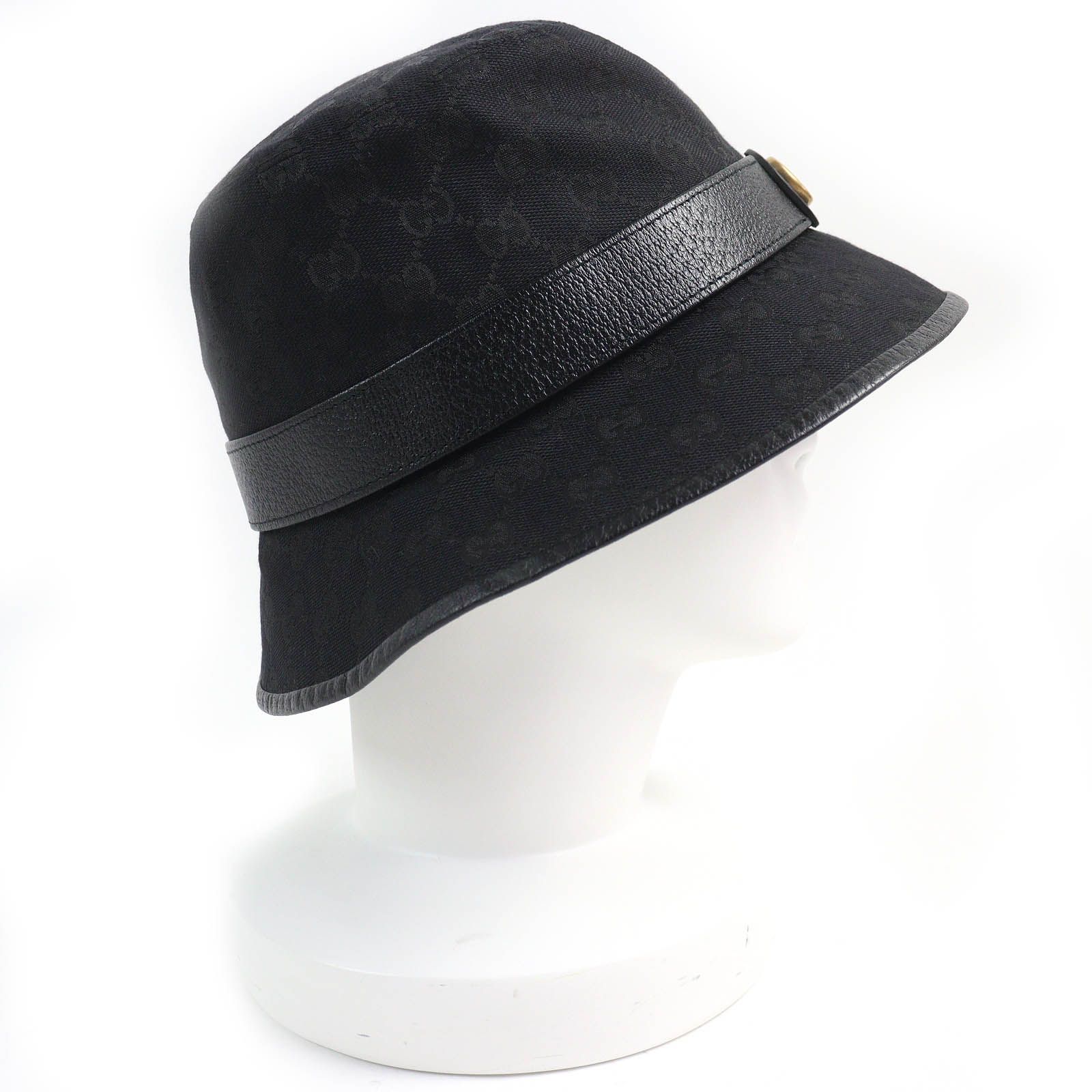 美品△GUCCI グッチ 576587 ロゴ金具 GGキャンバス バケット