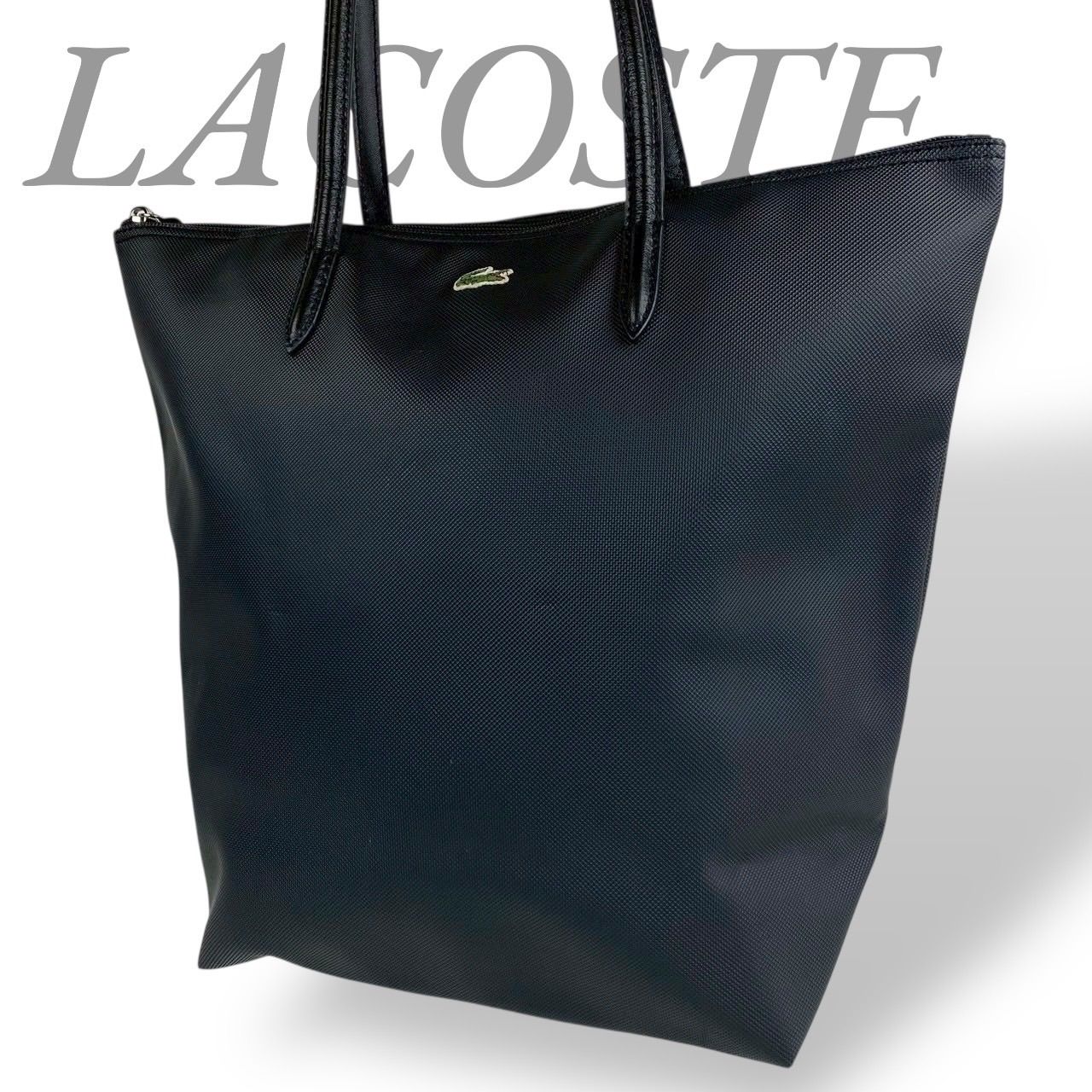 B3664】【美品】 LACOSTE ラコステ バーティカルトートバッグ L.12.12 