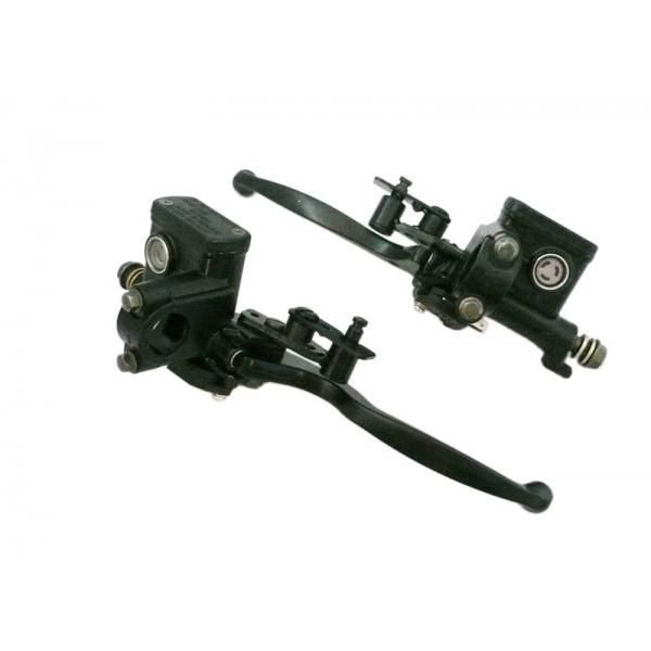 新型 ATV トライク 四輪バギー 左右 油圧ブレーキマスターシリンダー　ハードレバー : ブレーキ マスター シリンダー 左右 セット ブラック 黒