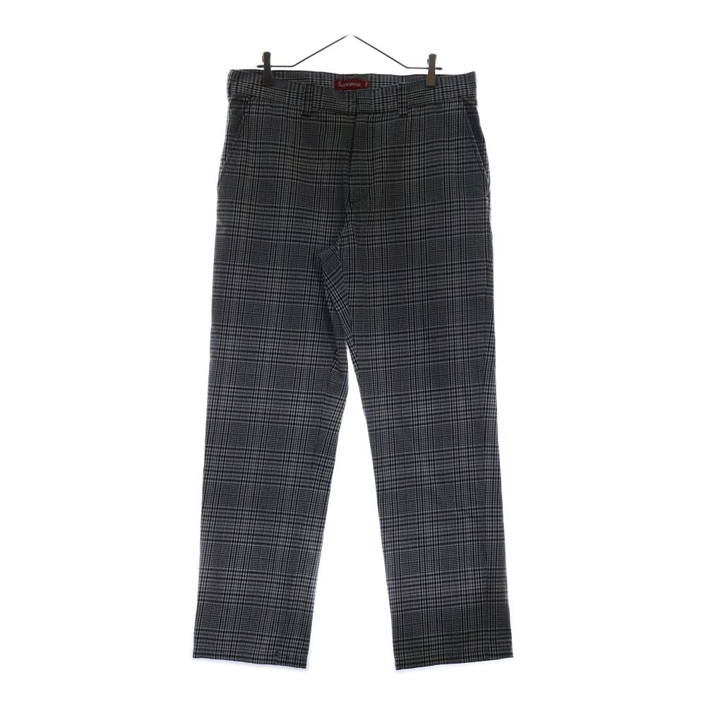 SUPREME (シュプリーム) 18SS Work Pant Grey Plaid グレンチェック柄
