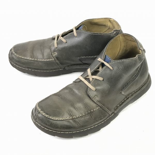 クラークス/clarks本革/チャッカブーツ【25.5/グレー】ドレスシューズ/ビジネスWB55-4