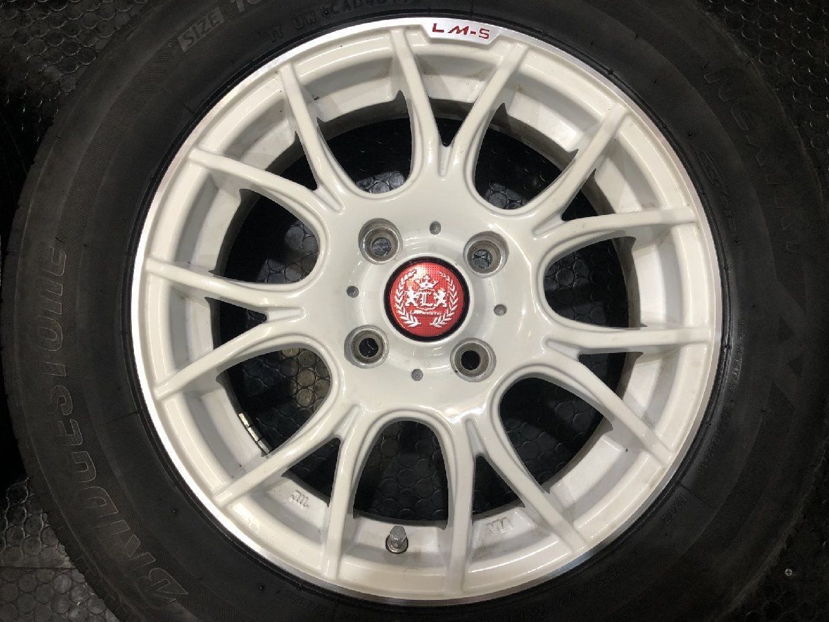 【BS NEXTRY 165/70R14】夏タイヤ【Lehrmeister LM-S レアマイスター 14インチ 4.5J4HPCD100+45】19年製 ホワイト ハスラー等　(VTN076)