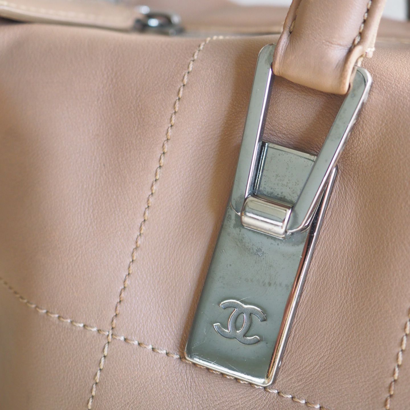 廃盤希少☆シャネル CHANEL チョコバー ボストン ハンドバッグ  