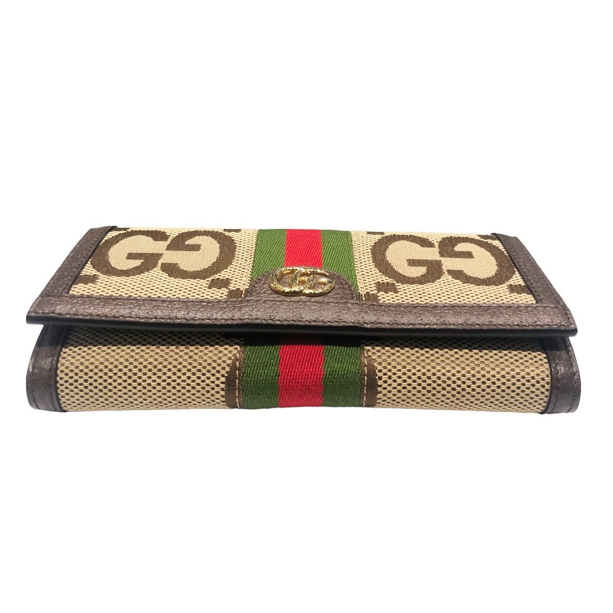 中古】 GUCCI グッチ 523153 オフィディア・ジャンボGG コンチネンタル ウォレット キャンバス エボニー GP金具 長財布 未使用品  23041515 HO - メルカリ