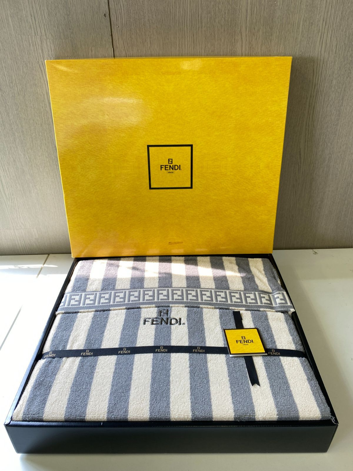 FENDI フェンディ タオルケット 綿 寝具 掛け布団 140×200 新品