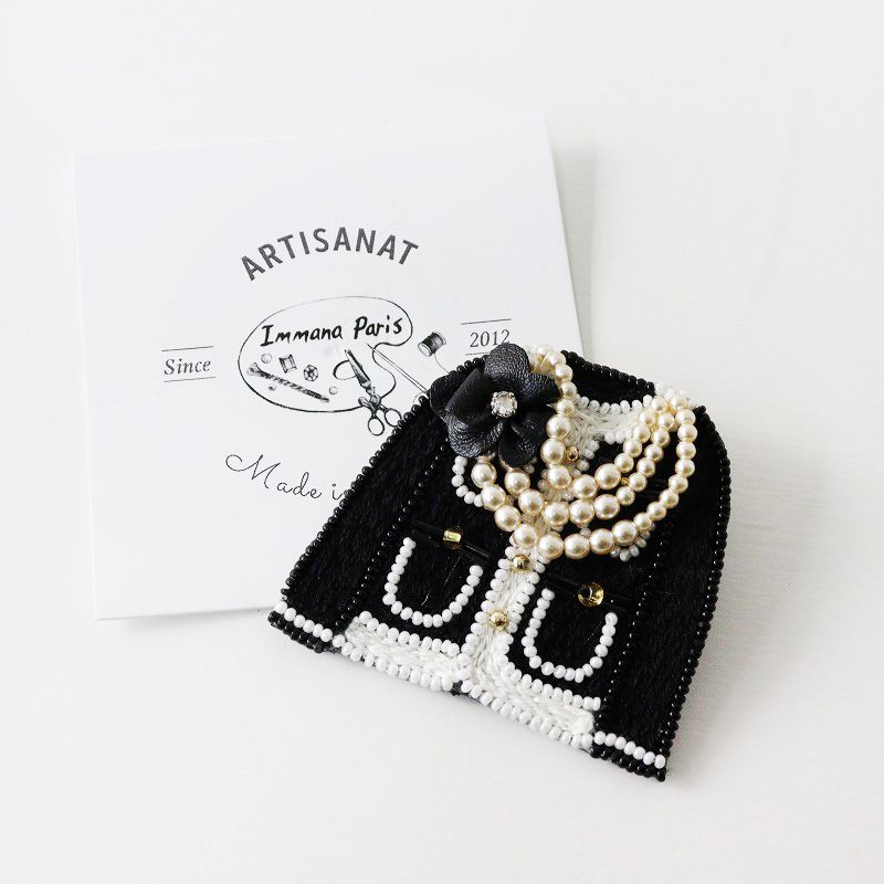 ビーズブローチ イマナパリ バレエシューズ 刺繍ブローチ Immana ビーズブローチ イマナパリ バレエシューズ 刺繍ブローチ Immana