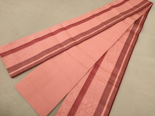 平和屋着物◎本場筑前博多織 半幅帯 花鳥文 正絹 逸品