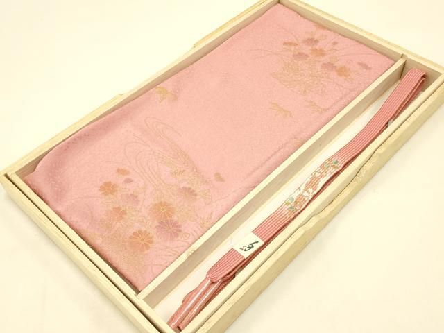 振袖 仮絵羽 vivi 銀通し ラメ刺繍 紋意匠 正絹 未仕立て品 八掛