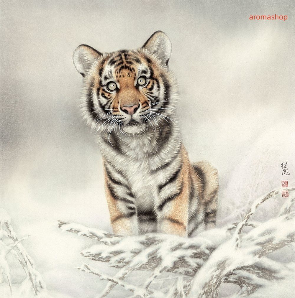 虎の水墨画 掛軸 虎の水墨画 掛軸 虎の水墨画 掛軸 約150x60cm