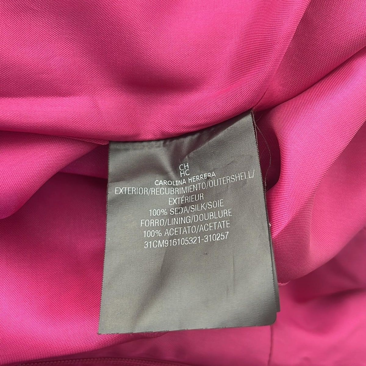 CH CAROLINA HERRERA花柄 長袖ワンピース CAROLINA HERRERA