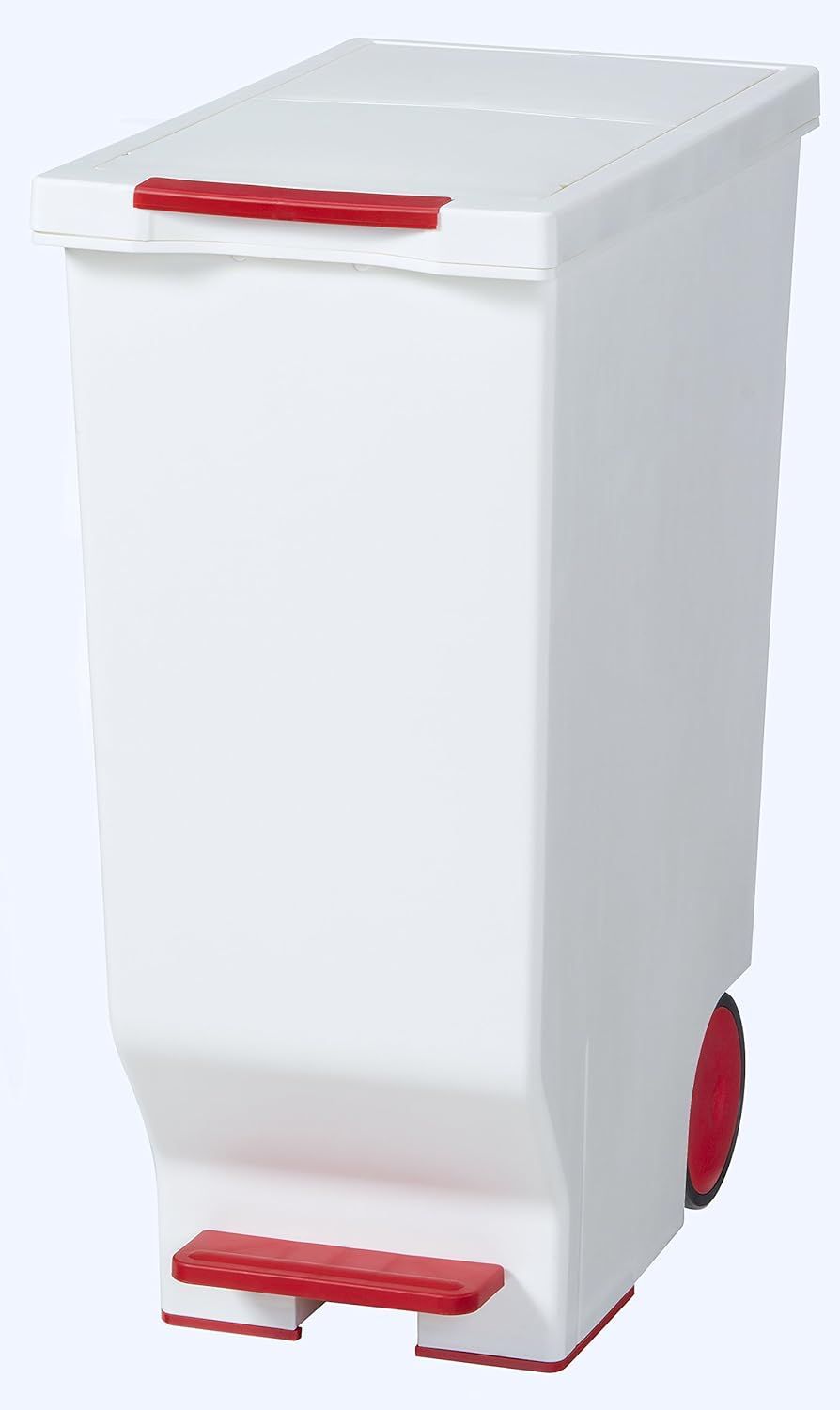 3個セット 平和工業 ゴミ箱 スライドペダルペール 45L レッド