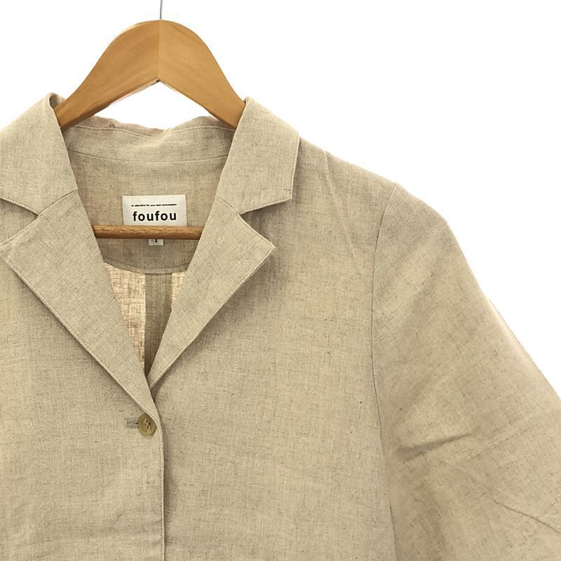 ジャケット・アウター foufou linen one button jacket 楽天市場】foufou / フーフー | linen one button jacket リネン
