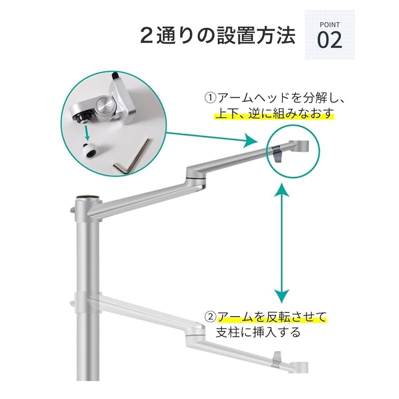 新着商品】LOE(ロエ) パソコンスタンド デュアル モニターアーム