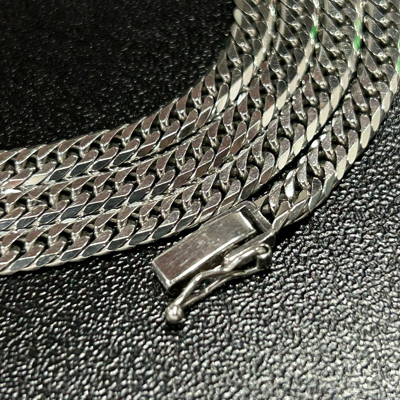 喜平ネックレス Pt850プラチナ 6面 ダブル 50cm 30.6g 造幣局検定マーク ホールマーク