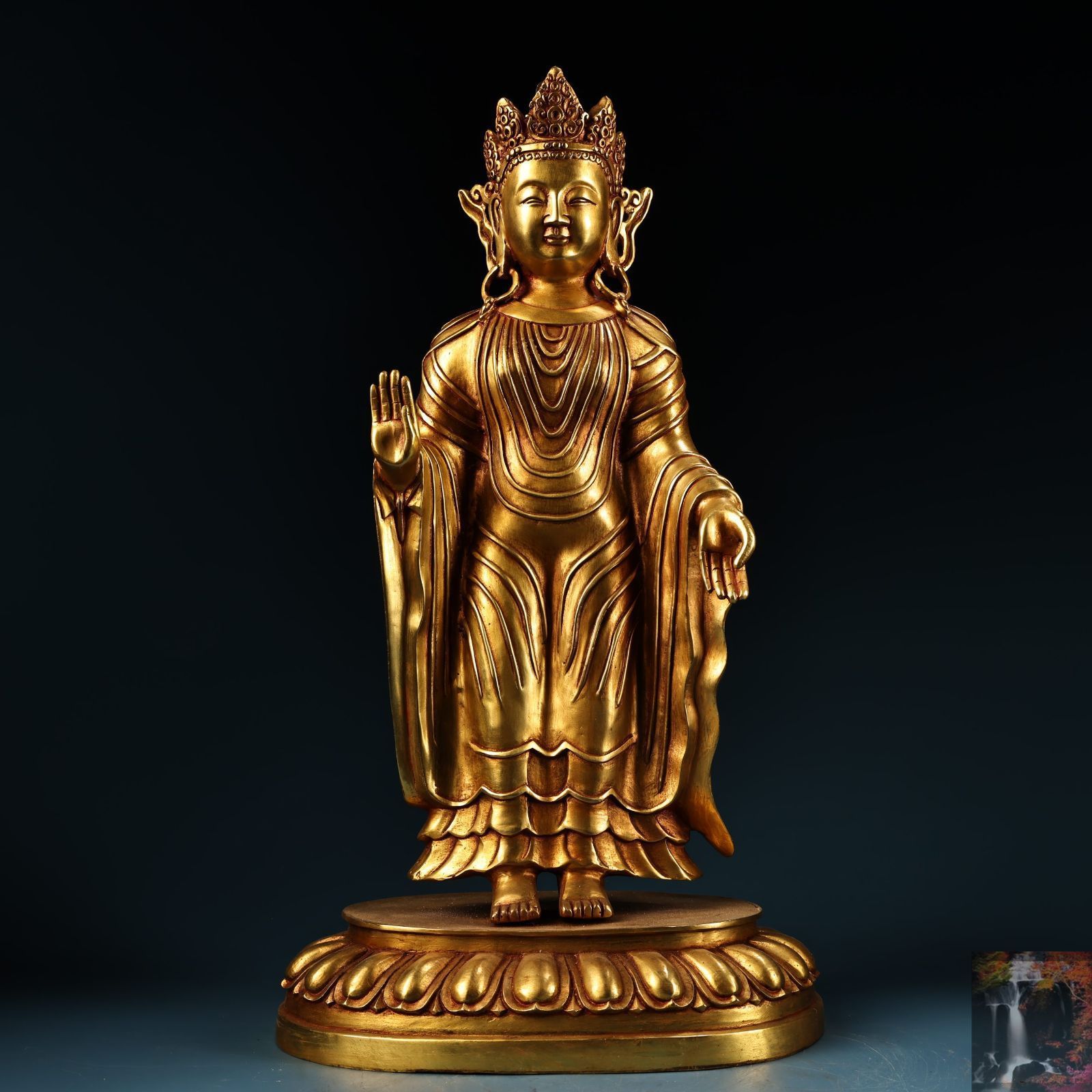 銅製観音菩薩立像　北魏　asian antique骨董アンティーク　古仏　癒し 銅製観音菩薩立像 北魏 asian antique骨董アンティーク 古仏 癒し