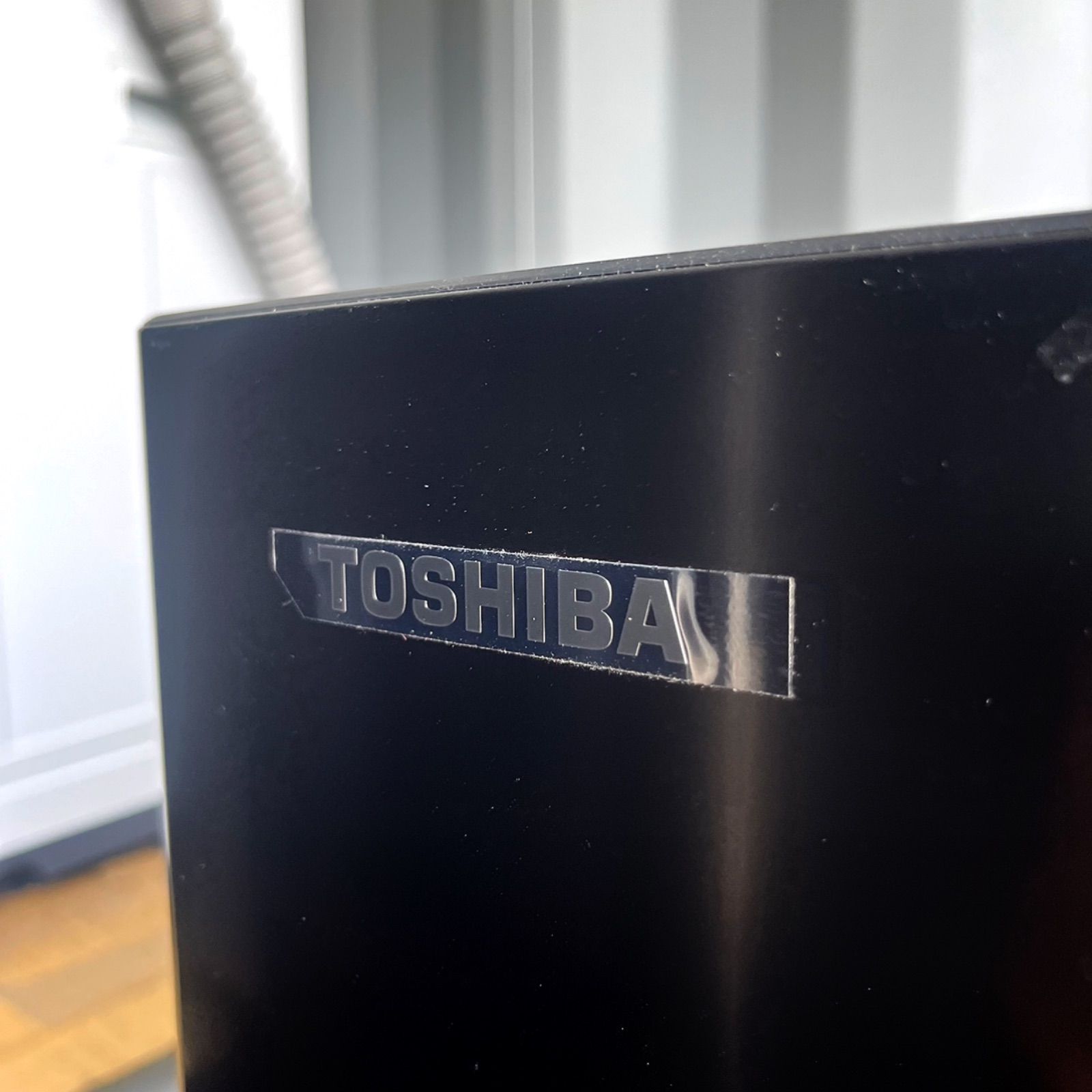 108取付無料！東芝スタイリッシュブラックおしゃれインテリア冷蔵庫！洗濯機 取付無料！高性能東芝スタイリッシュブラック大きめ冷蔵庫！洗濯