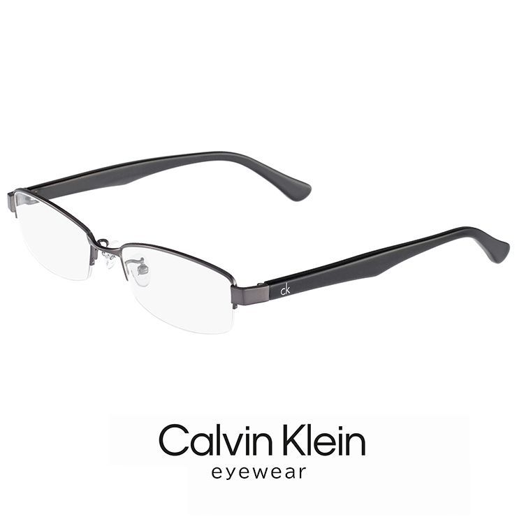 【新品】 カルバンクライン メンズ メガネ ck5304a-035 calvin klein 眼鏡 ck5304a めがね カルバン・クライン チタン メタル フレーム ナイロール ハーフリム