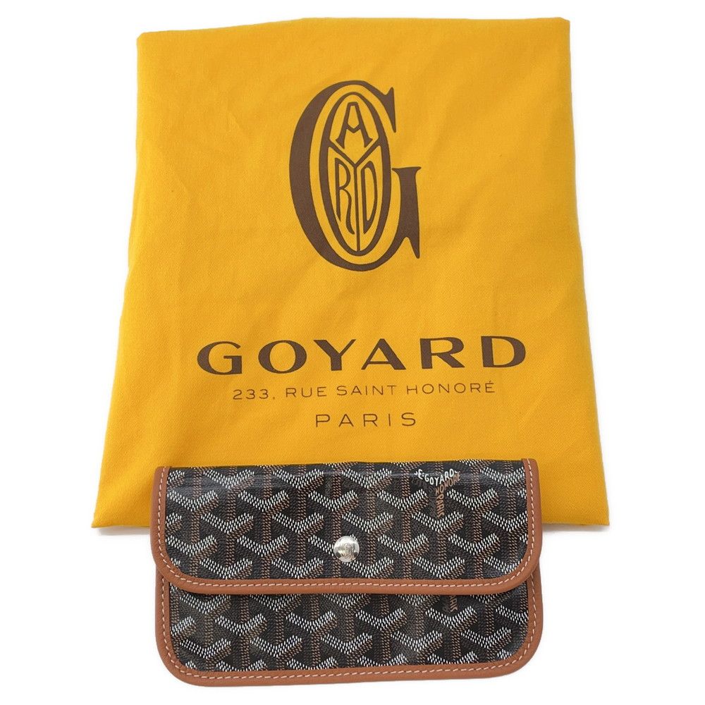 Goyard 黒　レザー サンルイ　ポーチ ゴヤール トートバッグ サンルイPM PVC レザー