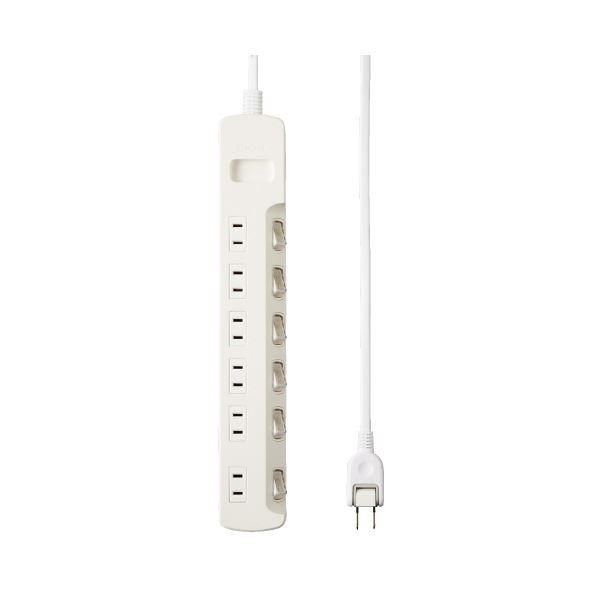 （まとめ）エレコム 省エネタップ6個口T-E5A-2620WH 2m〔×10セット〕