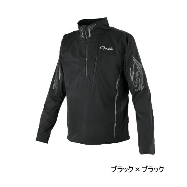 ≪ 25年9月新商品 ≫ がまかつ プルオーバージップシャツ GM-3794 ブラック×ブラック Lサイズ