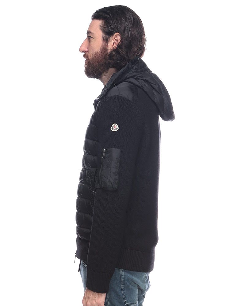 MONCLER (モンクレール) フロントダウン フード フルジップ ニット モンクレール メンズ ニットダウン MONCLER ダウンジャケット