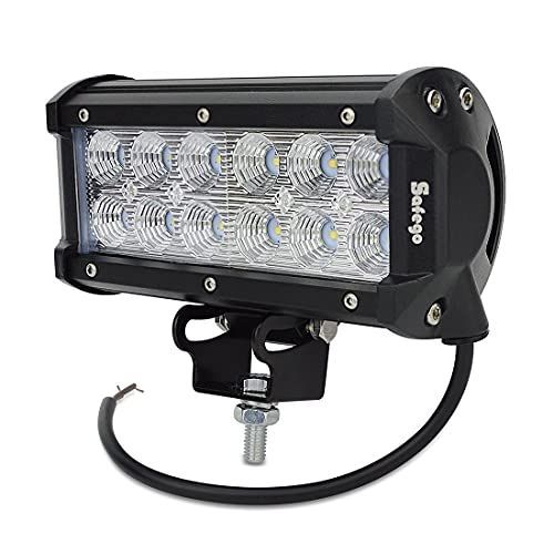 36W 広角 1個 Safego LED ワークライト CREE製 作業灯 白 取付金具付き 広角60度 フラッドライト 18W 36W 72W 126W 120W 12V-24V対応 汎用 防水・防塵・耐震・長寿命 車外灯 Atv/Jeep/Boat/Suv