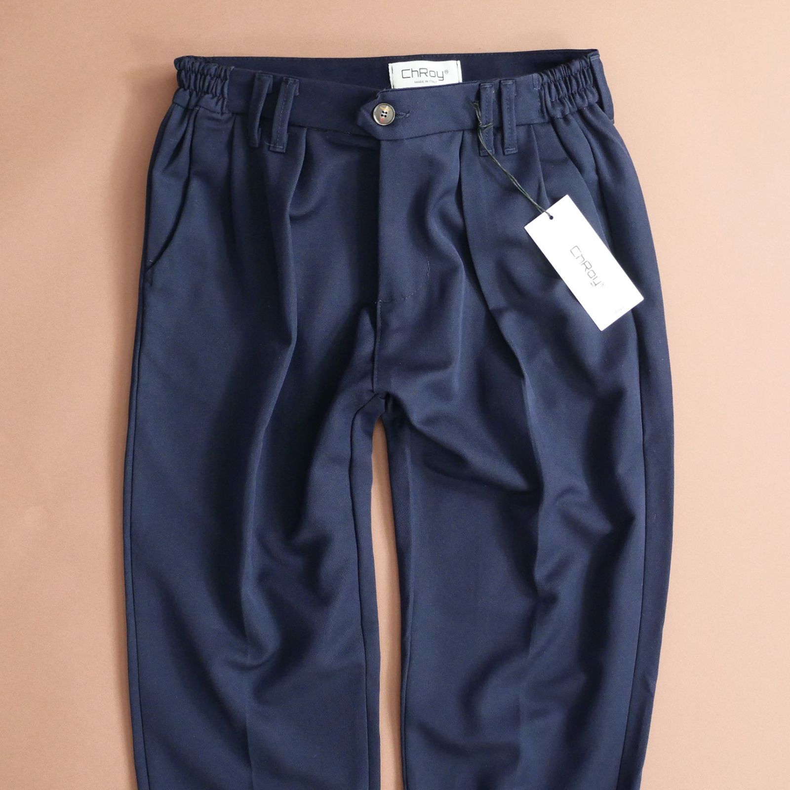 dt 001 S M L XL XXL 選択可 ミラノの街着ブランド ChRoy クロイ 25-26秋冬 コンフォータブルテーパードパンツ