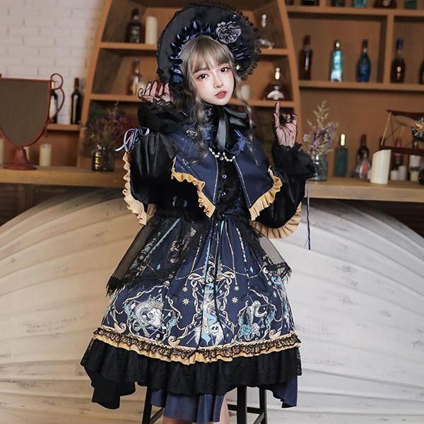 ロリータ ワンピース コスチューム メイド服 ゴスロリ ロリータ ワンピース 華やか メイド 豪華セット レディース 姫袖 姫ロリ 甘ロリ ゴシック  ゴスロリ おと - メルカリ