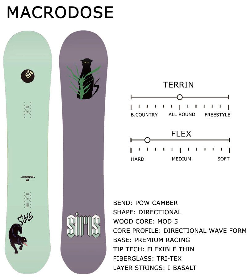 23-24 SIMS / シムス MACRODOSE マクロドーズ メンズ スノーボード