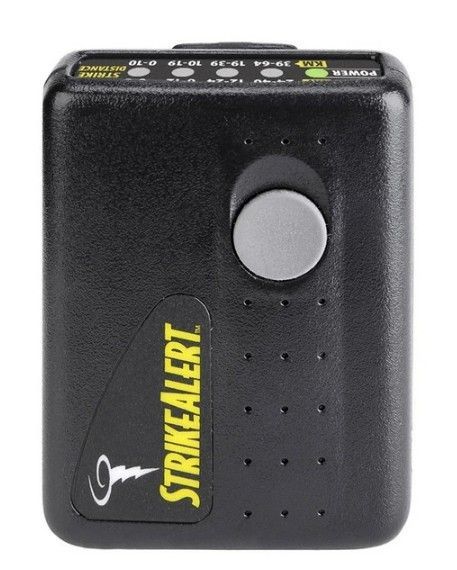 雷検知器 ストライクアラート 音と光でお知らせ 大型クリップ付 登山 ゴルフ 釣り 農作業 電気工事