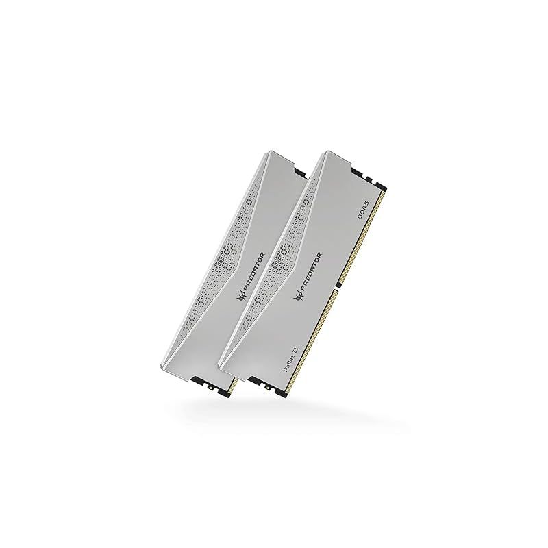 Acer Predator Pallas II DDR5 6000MHz 64GB 32GBx2枚 CL30 デスクトップPC用メモリ DDR5 シリーズ PC5-48000 Intel XPM 3.0準拠 AMD EXPO メモリキット シルバー BL