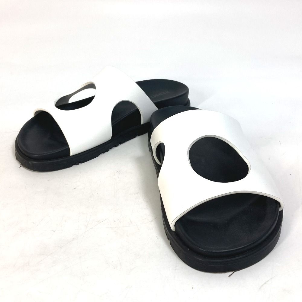 エルメス エディット 靴 フラット バイカラー ペンタコ サンダル  