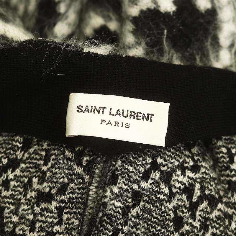 サンローラン パリ SAINT LAURENT PARIS 602861 モヘヤ 総柄 ドルマン 
