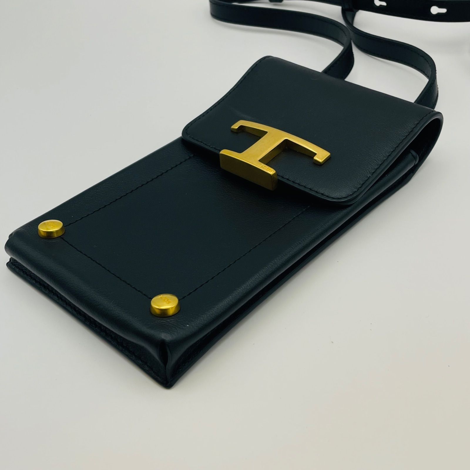 美品 TODS トッズ タイムレス スマホフォルダー ショルダー