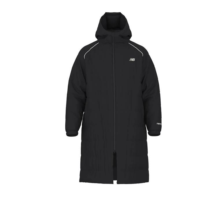 ニューバランス ベンチコート 中綿コート メンズ Newbalance パデッドコート ロング 中わた はっ水 用 アウター スポーツウェア ウエア フード付 着 メンズアウター メンズファッション|AMJ53173-BK