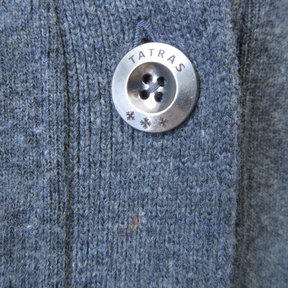 良品 23AW TATRAS タトラス ロングスリーブ Vネック ウールカーディガン 02サイズ グレー レディース 古着 中古 TATRAS - 良品 23AW TATRAS タトラス ロングスリーブ Vネック
