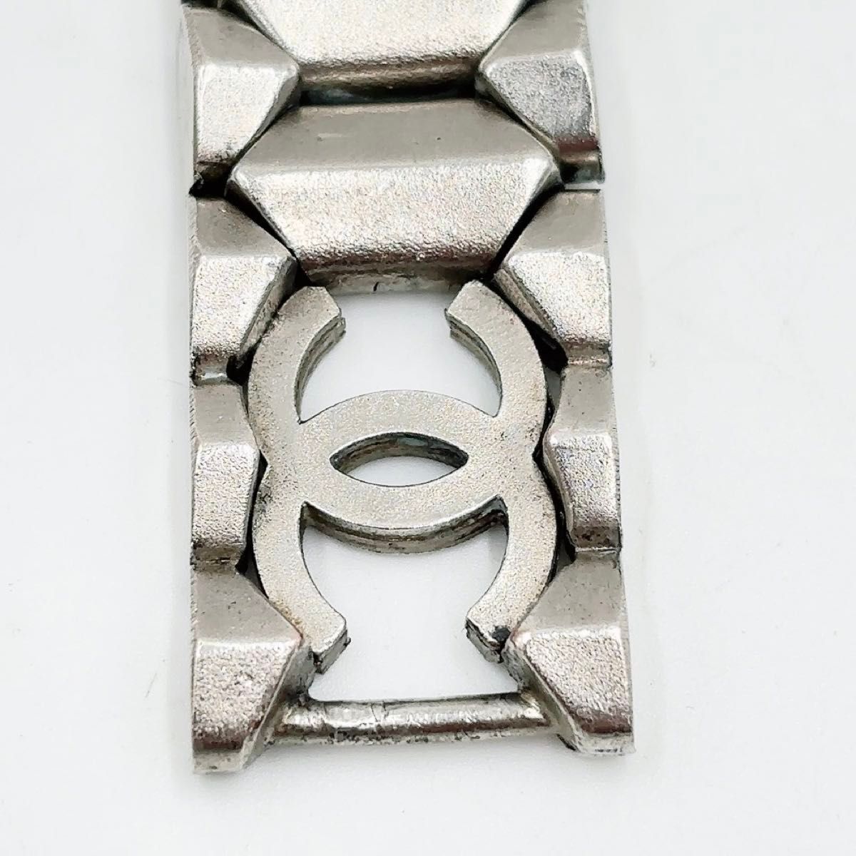 美品 CHANEL ココマーク ブレスレット 98Pビンテージ シルバー CHANEL (シャネル) ヴィンテージ ターンロック ココマーク シルバー