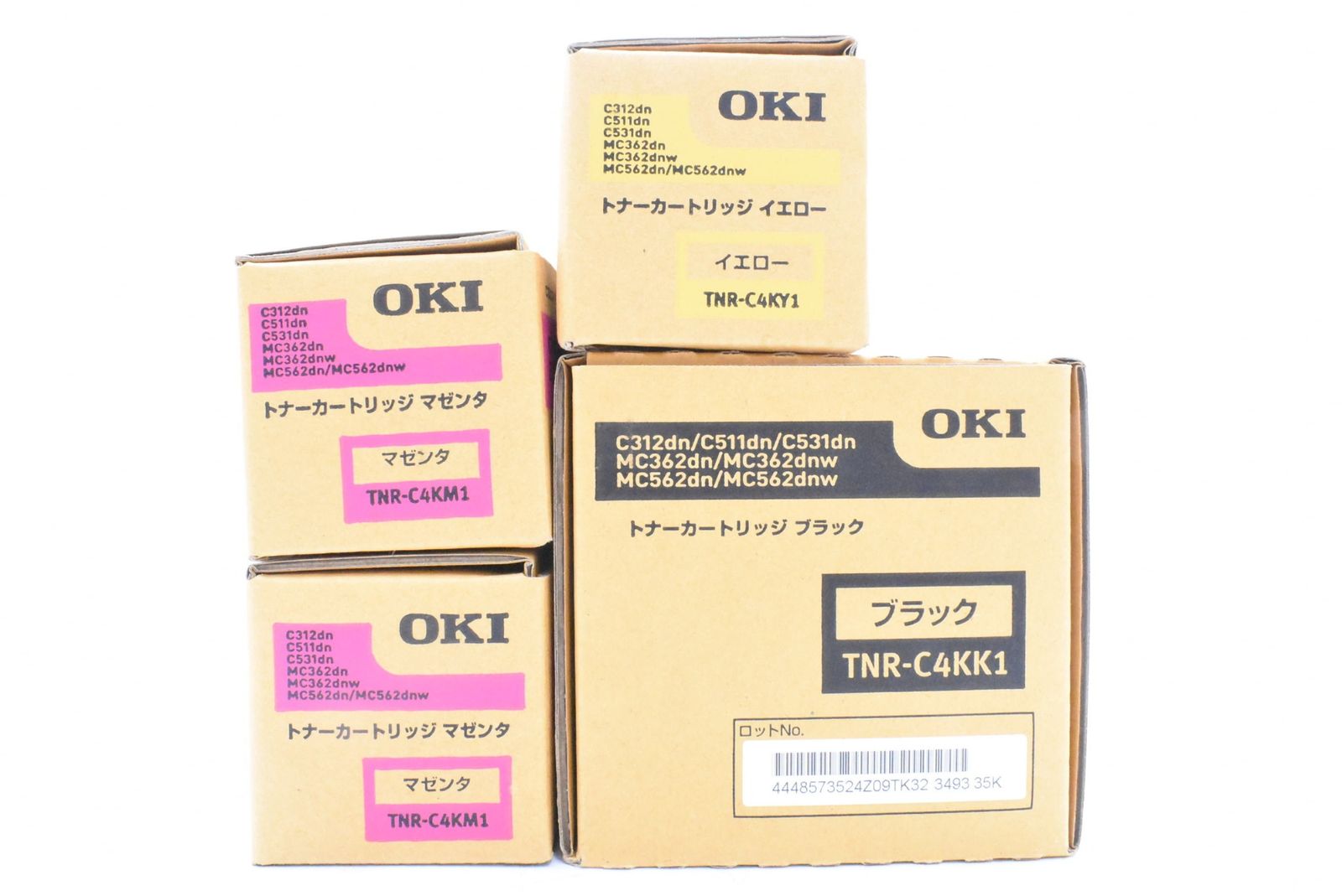 未使用 OKI 純正 トナー TNR-C4KK1/KM1/KY1 3色4本（マゼンタ 