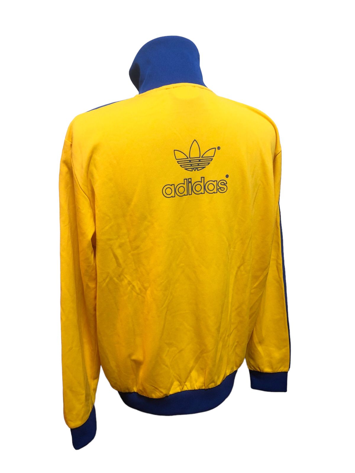 adidas トラックジャケット　ジャージ ジャケット XL イエロー/ブルー adidas トラックジャケットジャージ ジャケット XL イエロー/ブルー