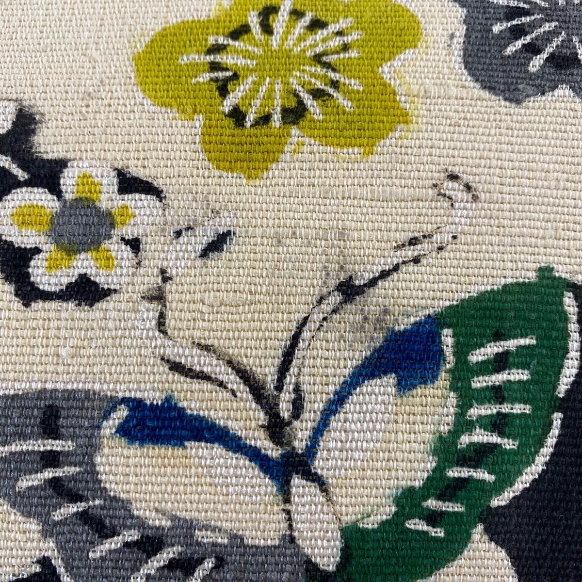 名古屋帯 美品 名品 紬地 蝶 梅 クリーム 正絹 【中古】 - メルカリ 