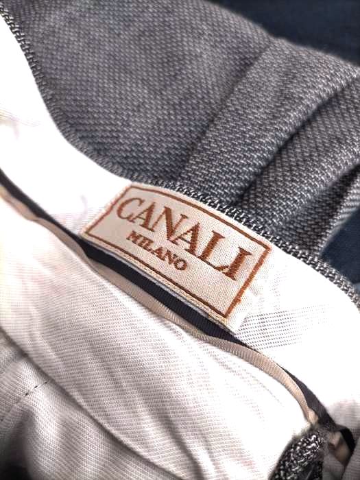 カナーリ CANALI イタリア製 ウールダブルスラックス メンズ EUR：46