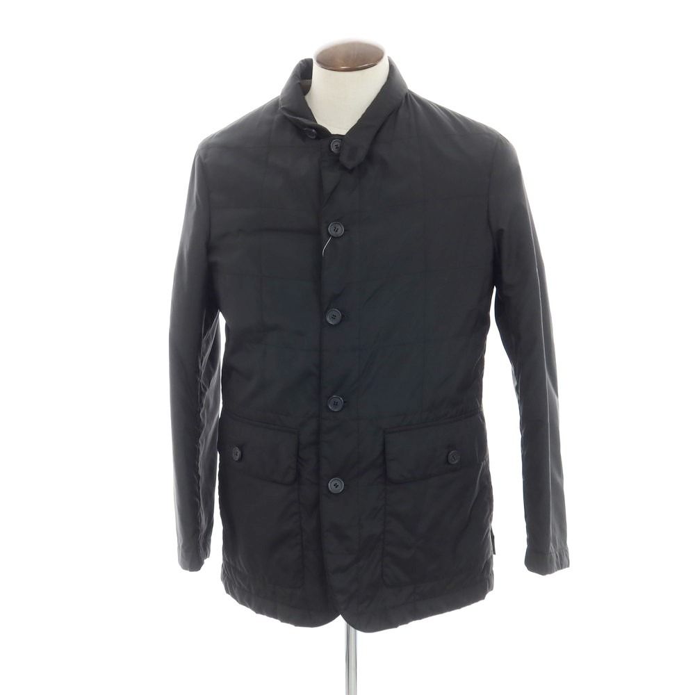 【中古】カナーリ CANALI ポリエステルポリウレタン 中綿ブルゾン ブラック【サイズ48】【メンズ】