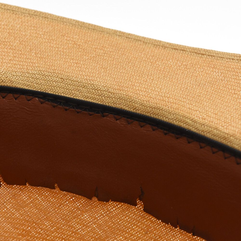 gucci ￼グッチGG柄 ロゴライン中折れストローハット