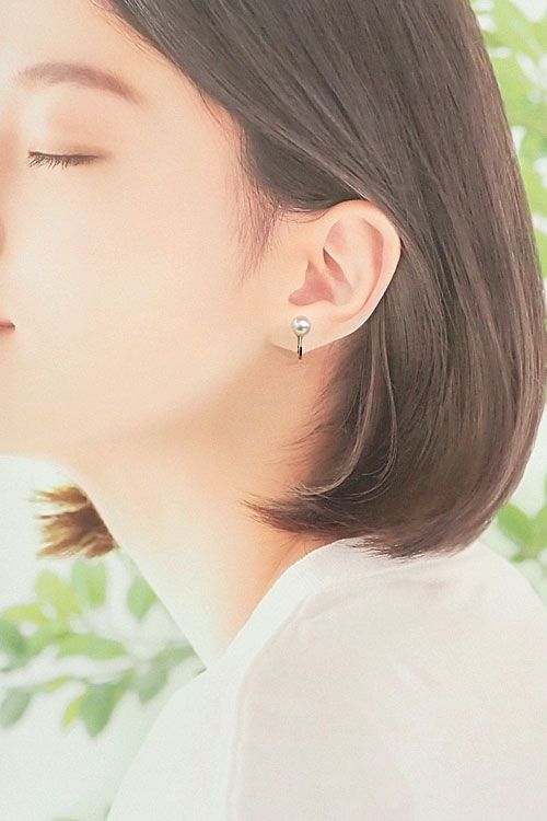 タサキ 田崎真珠 アコヤ真珠 イヤリング K18ホワイトゴールド TASAKI  