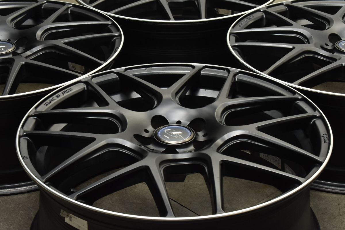 良好品 レオニス ナヴィア 06 18in 7J 47 PCD100 4本セット プリウス カローラツーリング スポーツ インプレッサ カスタム用に 可