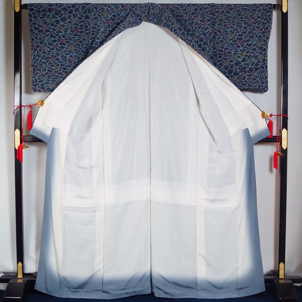 着物セット 未使用品 小紋・八寸名古屋帯 2点 セット 抽象花模様