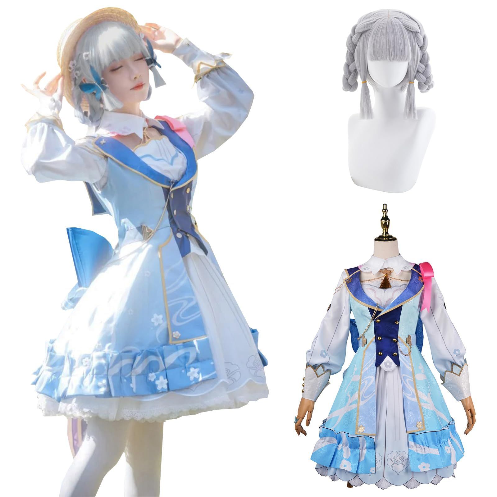 神里綾華 コスプレ ウィッグ付き 花時に訪れた手紙 原神