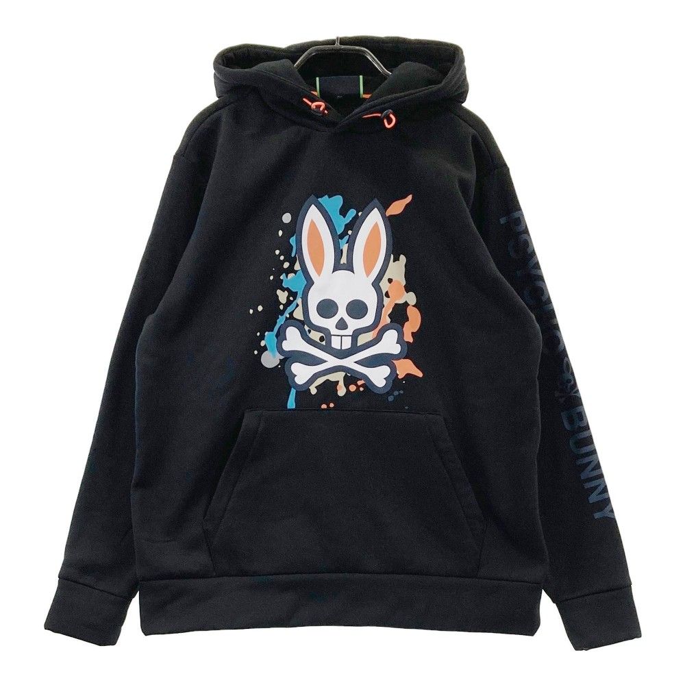 サイズ：M PSYCHO BUNNY サイコバニー  裏起毛パーカー  ブラック系 [240101376514] ゴルフウェア メンズ ストスト
